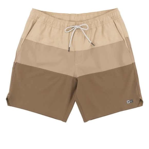 Salty Crew Boardshorts Beacon 2 Elastic  -Sand Size Small - Picture 2 of 11